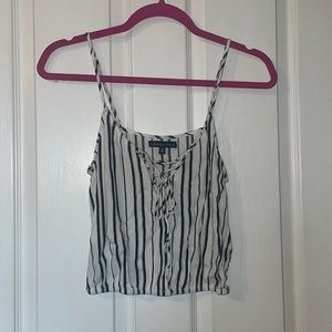 Black and white stripe tank.